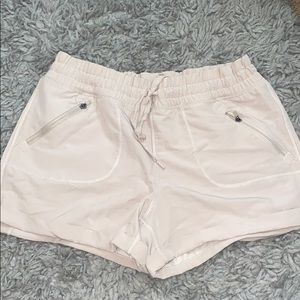 Tan Tangerine tie shorts
